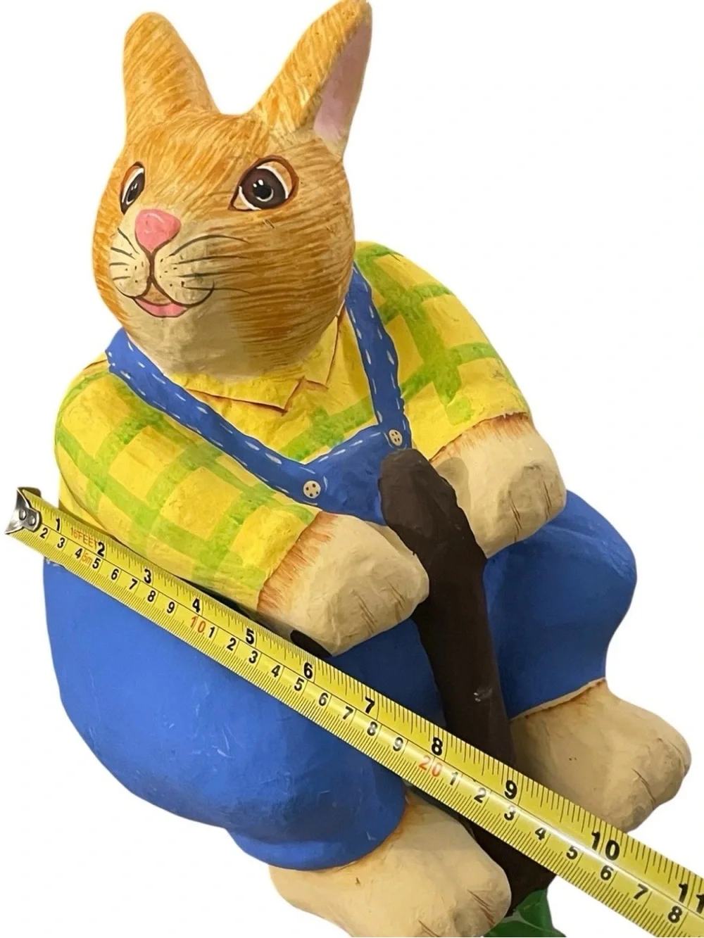 VTG Dept 56 Large Paper Mache Easter Bunny Peter Rabbit 14” X 10” Spring Decor